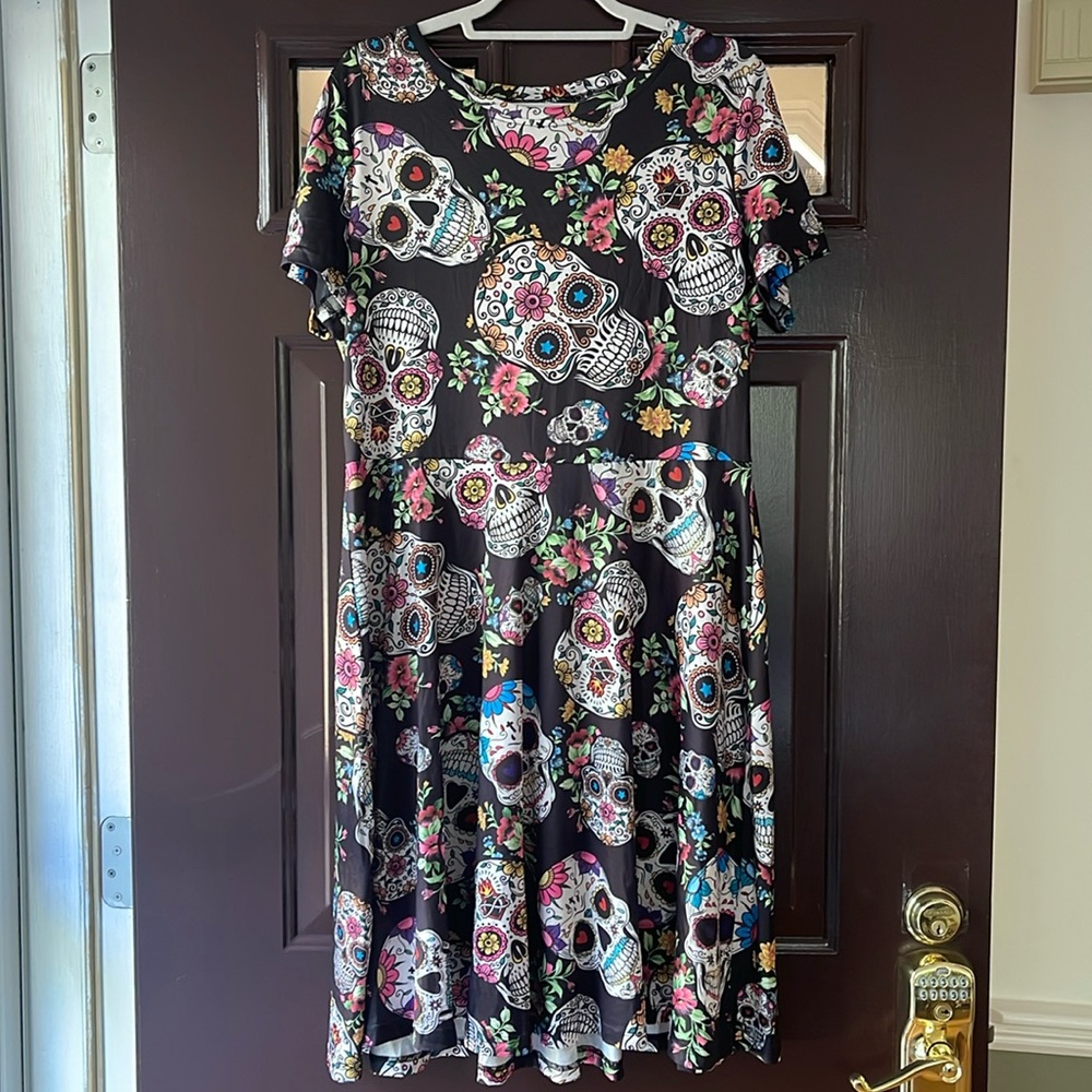 Halloween Skull Day of the Dead Dress XXL